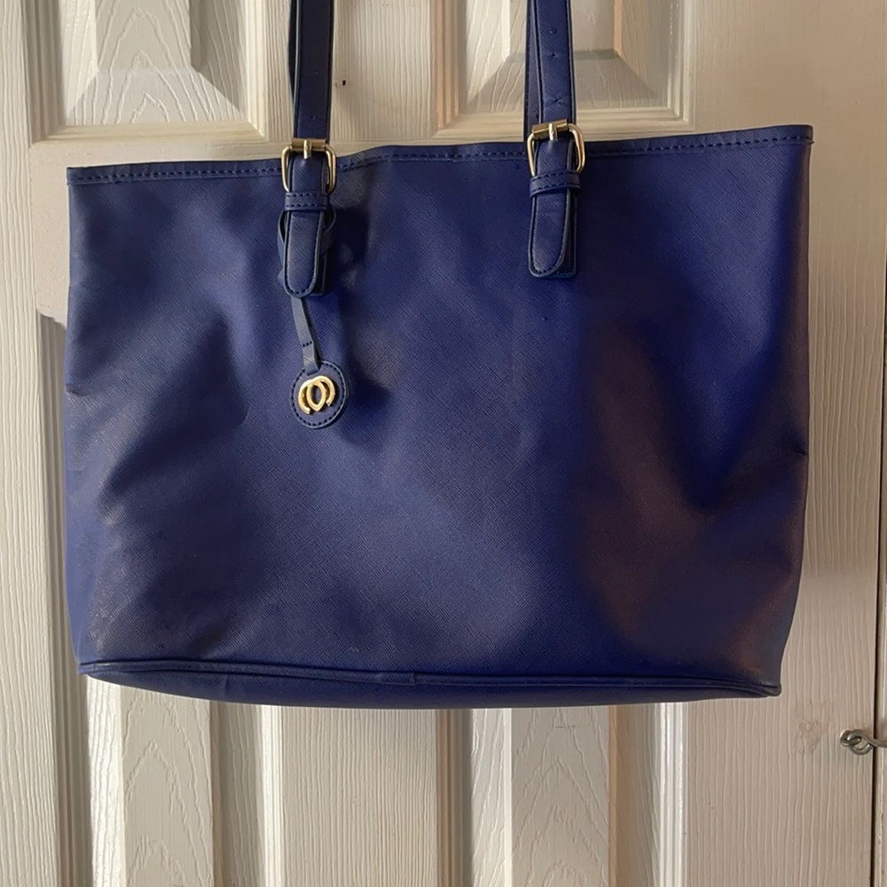 Blue canvas tote